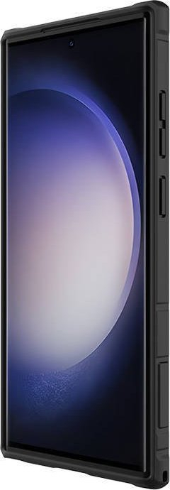 Këllëf telefoni Nillkin CamShield Armor Pro për Samsung Galaxy S23 Ultra, mbrojtje kamere, unazë mbajtëse që rrotullohet 360°, blu me të zezë