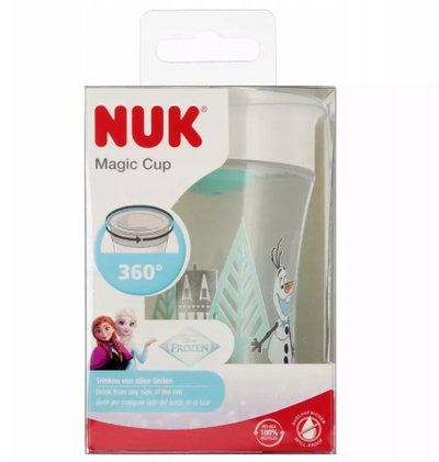 Gotë NUK Magic Cup Frozen Elsa, 230 ml, 8m+, shumëngjyrëshe
