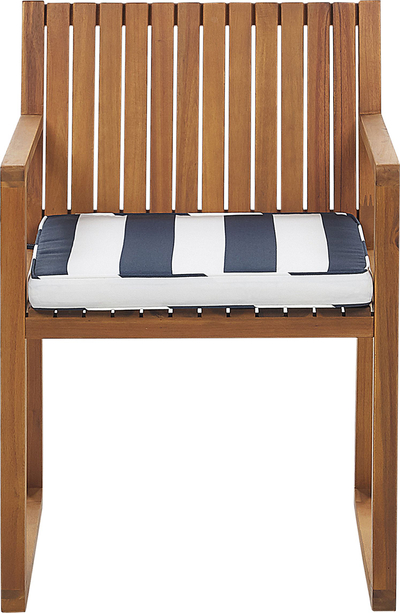 Set jastëkësh për karrige SASSARI, 8 copë, 46 x 46 cm, blu navy me vija