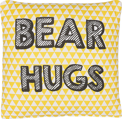 Set jastëkësh fëmijësh RADZKOT Bear Hugs, 40x40 cm, pambuk, të verdhë