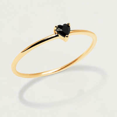 Unazë PD Paola Black Heart Gold AN01-224, 54 mm