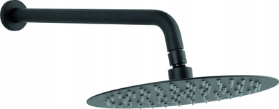 Set dushi Ferro Slim Rain, kokë 250mm, e zezë mat