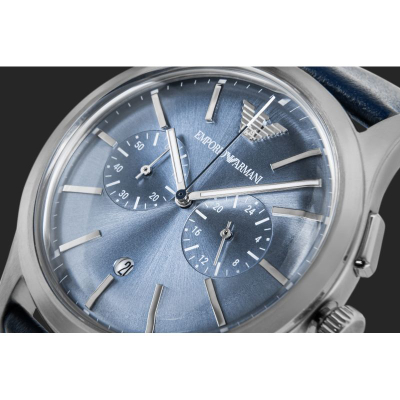 Рачен часовник Emporio Armani Dario AR11747, хронограф, 42mm, сина боја