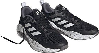 Atlete trajnimi Adidas Trainer V, teknologji Bounce, shollë gome, të zeza me të bardha