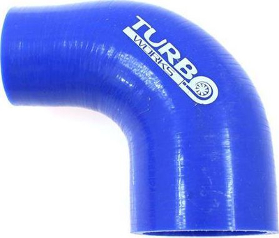 Reduktor silikoni 90° TurboWorks, 45-51mm, blu