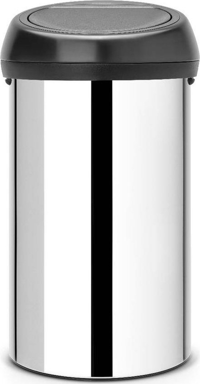 Kosh mbeturinash Brabantia Push Button, metalik, kapak i zi