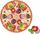 Друштвена игра Granna Pizza, едукативна, за деца 2-4 години, шарена