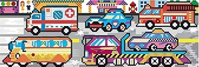Set krijues Avenir Pixelation Art Transportation, 10000+ ngjitëse, poster i madh fare, shumngjyrësh