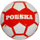 Top futbolli Swede Polska, madhësia 5, i bardhë e kuq
