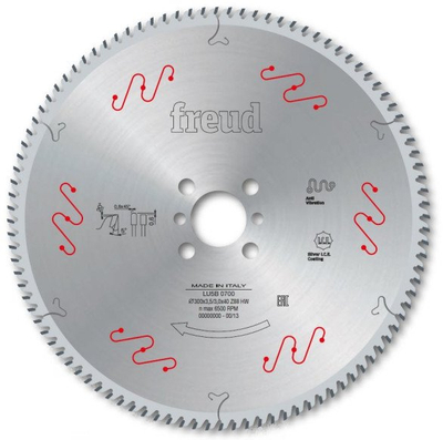 Teh rrethor Freud LU5D 0700, 230mm, për metale jo të hekurta PVC alumin, i argjendtë