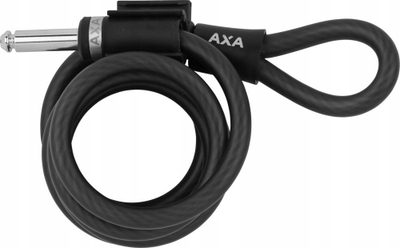Kabllo spirale biçiklete AXA Newton Plug In, 180cm, nivel sigurie 15, e zezë