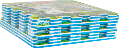 Tapet lojrash Jonta City Plan, 9 copa puzzle EVA, 92x92 cm, shumëngjyrësh