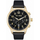 Ora burrash Paul Lorens PL20011A-1A2, kuarc, rrip lëkure 22mm, e zezë