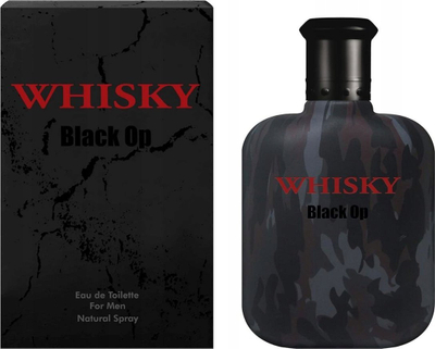 Ujë tualeti Evaflor Whisky Black Op për burra, 100ml, i zi