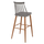 Stol bari Vanessa HM8459.10, 43x49x107 cm, ulëse 75 cm, gri