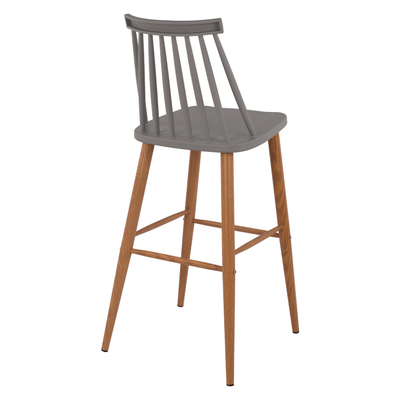 Stol bari Vanessa HM8459.10, 43x49x107 cm, ulëse 75 cm, gri