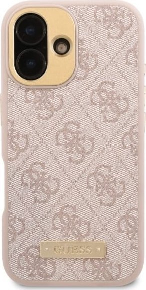 Mbrojtëse telefoni Guess GUHMP16SU4GPRP, iPhone 16 6.1", MagSafe, rozë