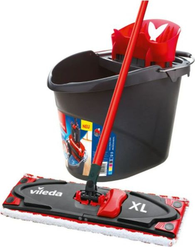 Set për pastrim dyshemeje Vileda Ultramat XL 161035, me kovë, mikrofibër, i kuq