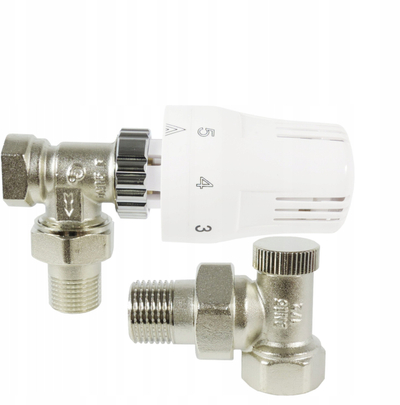 Set termostatik Ferro Z497, 1/2", këndor, me kokë termostatike