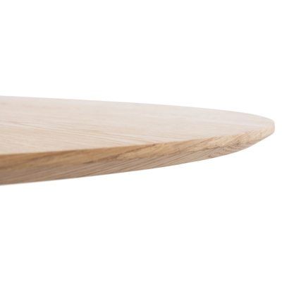 Tavolinë e rrumbullakët ngrënie DENTY HM9612.01, MDF me veneer lisi, Ø120x75 cm, ngjyrë lisi natyrale