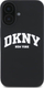 Mbrojtëse telefoni DKNY Liquid Silicone Arch Logo MagSafe, për iPhone 16, e zezë