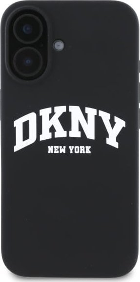 Mbrojtëse telefoni DKNY Liquid Silicone Arch Logo MagSafe, për iPhone 16, e zezë