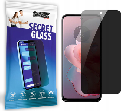 Xham mbrojtës ekrani Grizz SecretGlass për Motorola Moto G Power 2024, efekt privatësie, transparencë e lartë, transparent