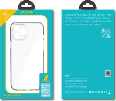 Kllëf telefoni Joyroom Crystal Series për iPhone 12 Pro Max, silikon edhe PC, transparent