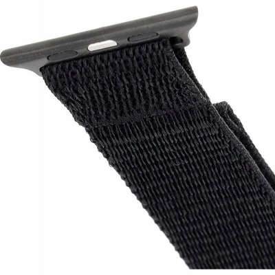 Rrip dore FIXED Nylon Strap për Apple Watch 38 40 41mm, najlon, i zi