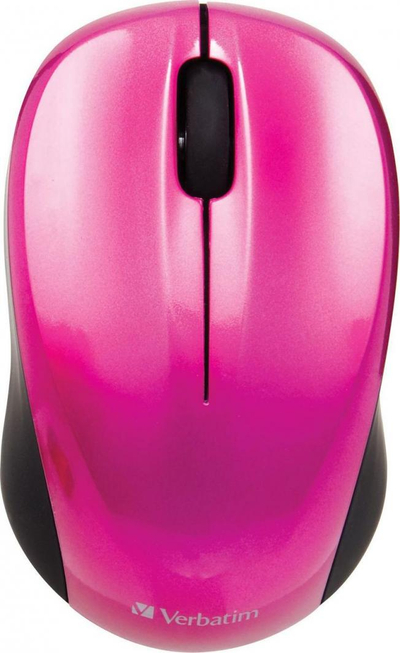 Maus Verbatim GO, wireless, USB, rozë