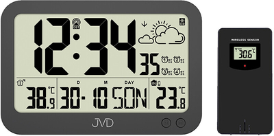 Orë digjitale me alarm JVD RB3565.1, e hirtë