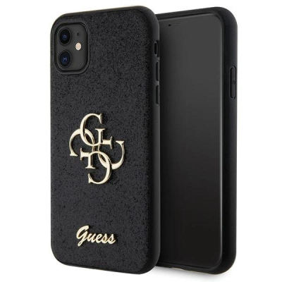 Mbulesë telefoni Guess GUHCN61HG4SGK, iPhone 11 Xr 6.1", hardcase me xixa, e zezë