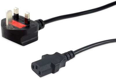 Kabllo rryme Equip, C13 në prizë britanike BS1363, 5m, siguresë 10A, i zi