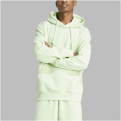 Bluzë me kapuç Adidas All Szn Fleece, pambuk, me xhep kangur, mente e hapur
