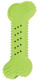 Lodër kockë për qen Zolux Rubber Toy Crunchy Bone, 10 cm, gomë, ngjyra të përziera