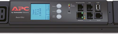 PDU за шкаф APC NetShelter Metered 0U 3-фазен, 22kW 230V 32A, 30x C13 12x C19, црн