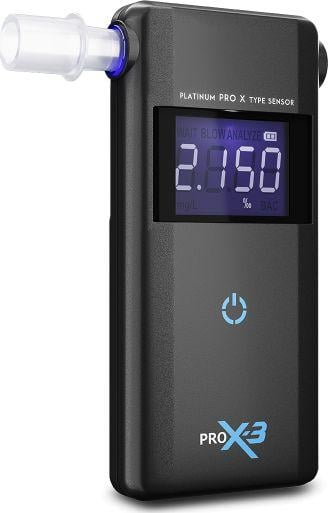 Alkoolmetër PRO X3, sensor elektrokimik, ekran dixhital, i zi