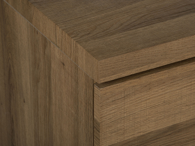 Komodë TV Beliani TIMBER, 140cm, MDF, dru i errët