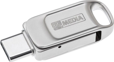 USB flash MyMedia MyDual, 64GB, USB 2.0, USB Type A / USB Type C, ngjyrë argjendi