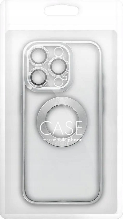 Kapak telefoni Glam Case për iPhone 11, TPU, transparent, argjendtë