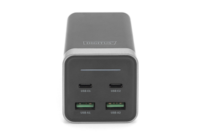 Karikues muri Digitus me 4 porta, 65W GaN, USB‑C edhe USB‑A, i zi