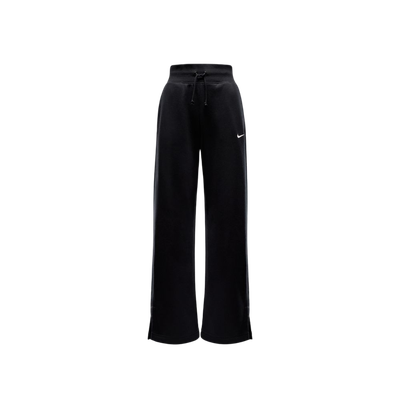 Traksere Nike Sportswear Phoenix Fleece për goca, bel i lartë, prerje e gjerë, të zeza