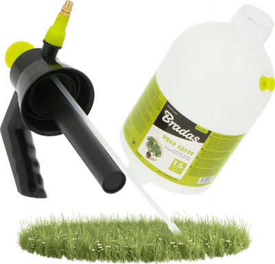 Spërkatës me presion Aqua Spray, 1.5L, plastikë transparente, i kaltër