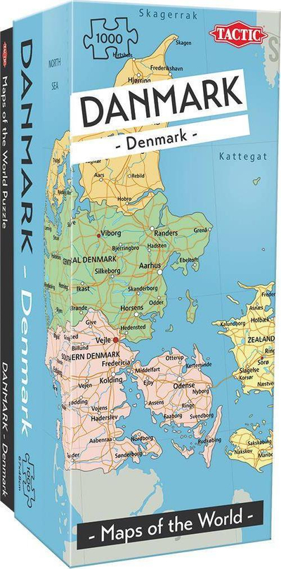 Puzzle Tactic Danmark Denmark, 1000 copa, hartë gjeografike