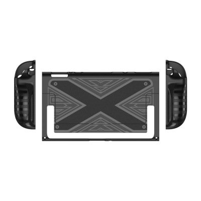Заштитна конзола за Nintendo Switch X дизајн, пластична, со ергономски рачки, црна