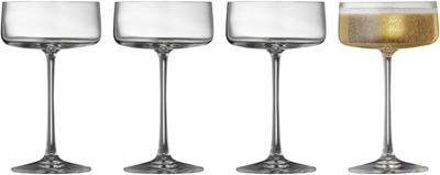 Gota shampanje Lyngby Glas Zero, 260 ml, kristal, set 4 copë
