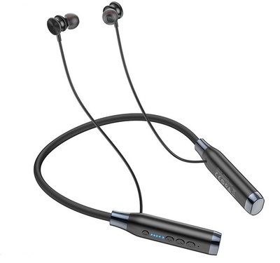 Kufje sportive HOCO Neckband, Bluetooth 5.3, me kartë TF, magnetike, të zeza