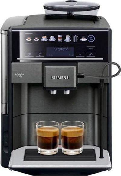 Makina automatike e kafesë Siemens EQ.6 Plus S100 TE651319RW, aromaDouble Shot, mulli qeramik ceramDrive, gri