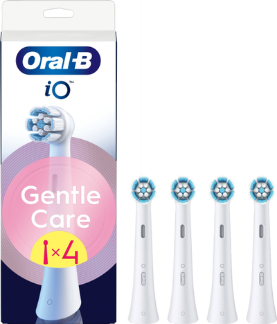 K глава заменлива Oral B iO Gentle Care, за чувствителни непца, 4 парчиња, бели