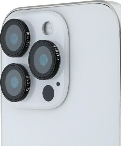 Mbrojtëse lente Guess GUCL163SAGK, iPhone 16 Pro, e zezë